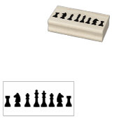 Schachfiguren Silhouette Briefmarke Gummistempel (Stempel)