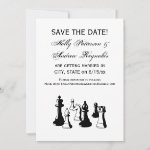 Schachfiguren Vintag Art #2 Einladung