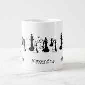 Schachfiguren Vintag Art #2 Jumbo-Tasse (Vorderseite)