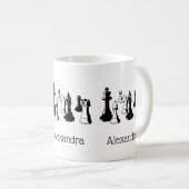 Schachfiguren Vintag Art #2 Kaffeetasse (VorderseiteRechts)