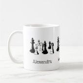 Schachfiguren Vintag Art #2 Kaffeetasse (Links)