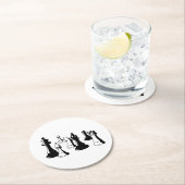 Schachfiguren Vintag Art #2 Runder Pappuntersetzer (Vor Ort)