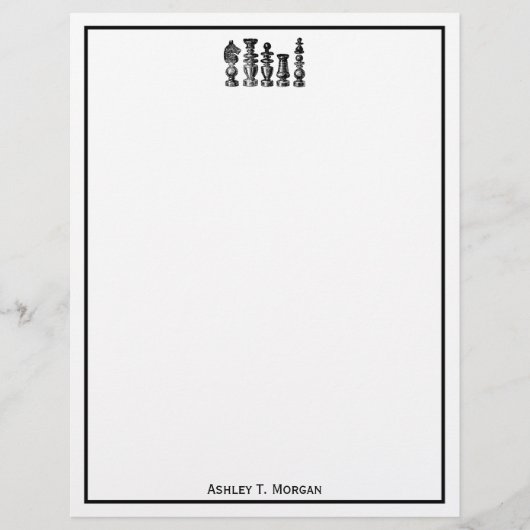 Schachfiguren Vintage Kunst (Vorderseite)