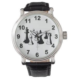 Schachfiguren Vintage-Kunst #2 Armbanduhr