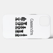 Schachfiguren Vintage Kunst Case-Mate iPhone Hülle (Rückseite (Horizontal))