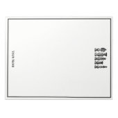 Schachfiguren Vintage Kunst Notizblock (Vorderseite)