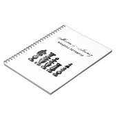 Schachfiguren Vintage Kunst Notizblock (Linke Seite)