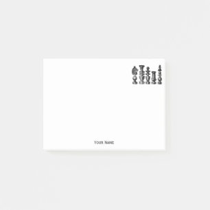 Schachfiguren Vintage Kunst Post-it Klebezettel