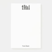 Schachfiguren Vintage Kunst Post-it Klebezettel (Vorderseite)