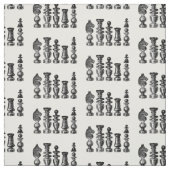 Schachfiguren Vintage Kunst Stoff (Muster)