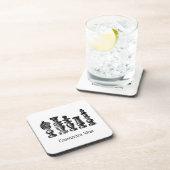 Schachfiguren Vintage Kunst Untersetzer (Rechte Seite)