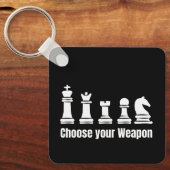 Schachfiguren wählen Sie Ihre Waffe raok BischofsR Schlüsselanhänger (Vorderseite)