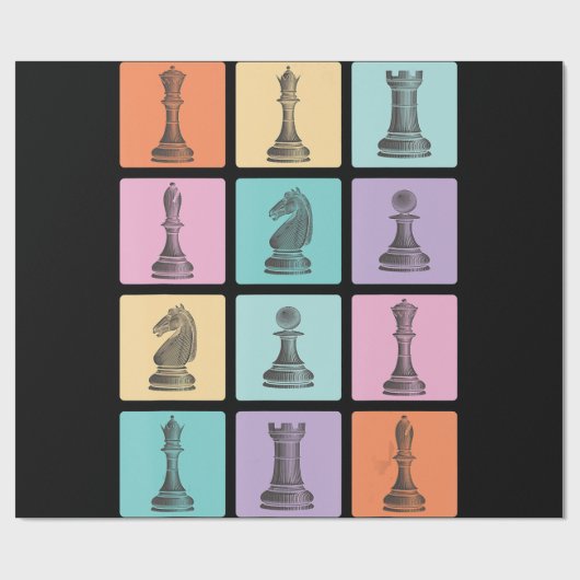 Schachgeschenk| I Wirklich Liebe der Schachstücke Geschenkpapier (Flach)