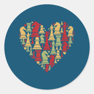 Schachgeschenk   I Wirklich Liebe Schach Runder Aufkleber