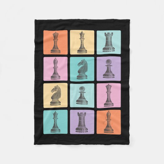 Schachgeschenk | Ich Liebe wirklich die Schachpart Fleecedecke (Vorderseite)