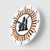 Schachgeschenk King Queen Knight Board Spiel Dark Runde Wanduhr (Winkel)
