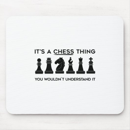 Schachgeschenk | Schach-Player-Schachbrett-Club Mousepad (Vorne)