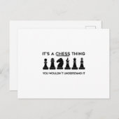 Schachgeschenk | Schach-Player-Schachbrett-Club Postkarte (Vorne/Hinten)