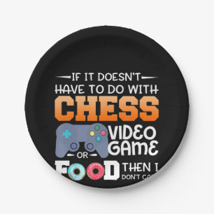Schachgeschenk   Schach-Videospiel oder Food-Desig Pappteller