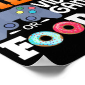 Schachgeschenk | Schach-Videospiel oder Food-Desig Poster (Ecke)
