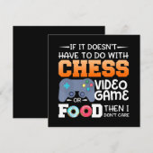 Schachgeschenk | Schachspiel- oder Lebensmitteldes Einladung (Vorne/Hinten)