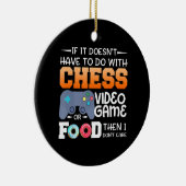 Schachgeschenk | Schachspiel- oder Lebensmitteldes Keramik Ornament (Rechts)