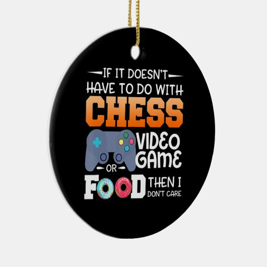 Schachgeschenk | Schachspiel- oder Lebensmitteldes Keramik Ornament (Rechts)