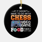 Schachgeschenk | Schachspiel- oder Lebensmitteldes Keramik Ornament (Vorne)
