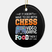 Schachgeschenk | Schachspiel- oder Lebensmitteldes Keramik Ornament (Links)