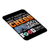 Schachgeschenk | Schachspiel- oder Lebensmitteldes Magnet (Rechte Seite)