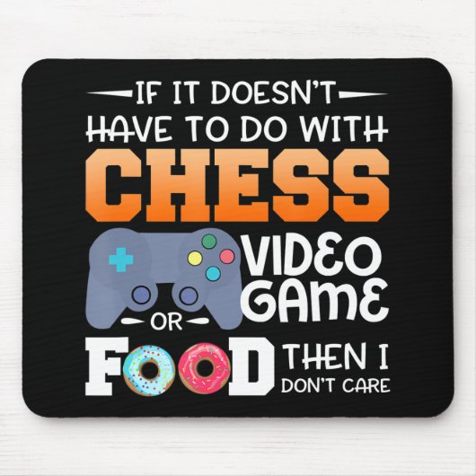 Schachgeschenk | Schachspiel- oder Lebensmitteldes Mousepad (Vorne)