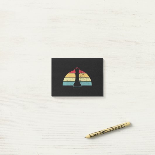Schachgeschenk | Schachspiel- oder Lebensmitteldes Post-it Klebezettel (Auf Schreibtisch)
