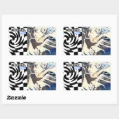 Schachgroßmeister Rechteckiger Aufkleber (Blatt)