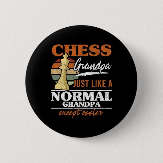 Schachgroßvater wie ein normaler Großvater Schach Button (Vorderseite)