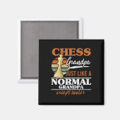 Schachgroßvater wie ein normaler Großvater Schach Magnet (Vorderseite/Rückseite)