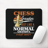Schachgroßvater wie ein normaler Großvater Schach Mousepad (Mit Mouse)