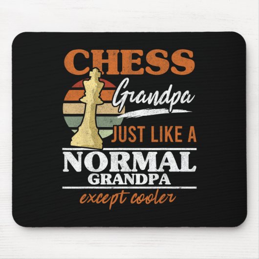 Schachgroßvater wie ein normaler Großvater Schach Mousepad (Vorne)