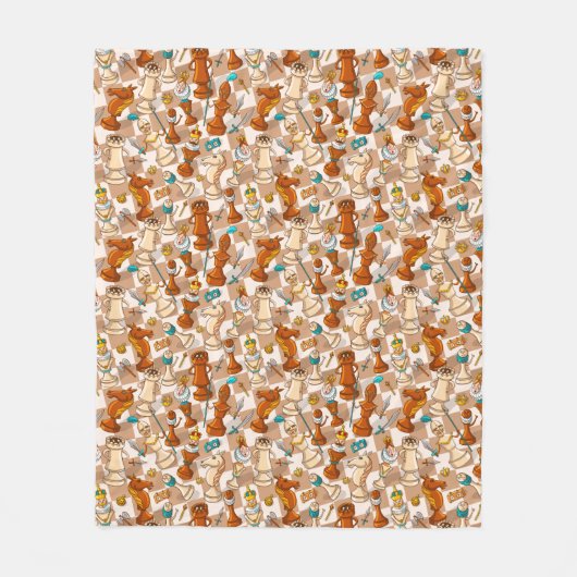 Schachkampf Fleecedecke (Vorderseite)