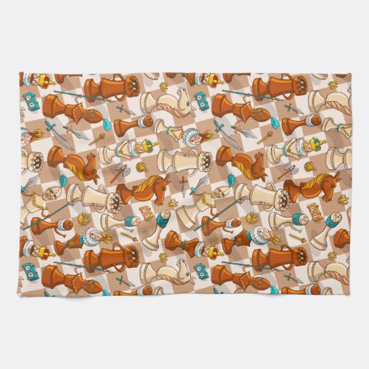 Schachkampf Geschirrtuch (Horizontal)