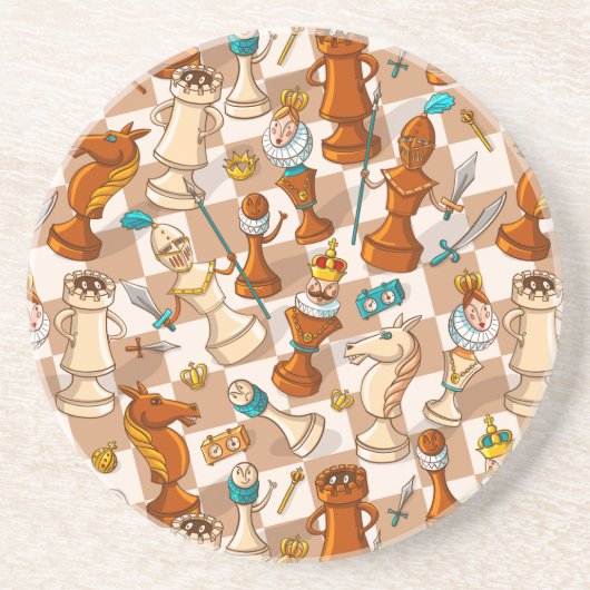 Schachkampf Getränkeuntersetzer (Vorne)