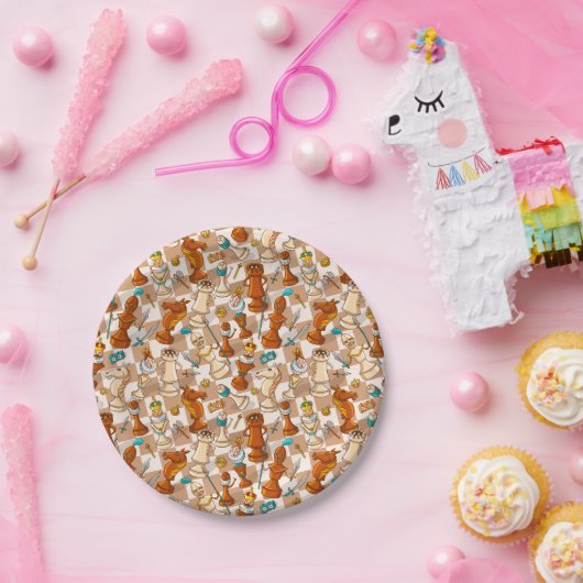 Schachkampf Pappteller (Party)