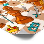 Schachkampf Poster (Ecke)