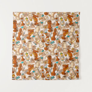 Schachkampf Wandteppich