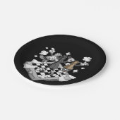 Schachkämpfer Schachmatt Schachspiel Pappteller (Schrägansicht)