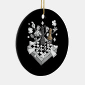 Schachkämpffiguren Schachmatt Schachspiel Keramik Ornament (Rechts)