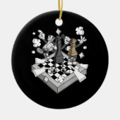 Schachkämpffiguren Schachmatt Schachspiel Keramik Ornament (Vorne)