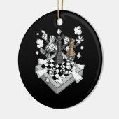 Schachkämpffiguren Schachmatt Schachspiel Keramik Ornament (Links)