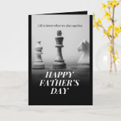 Schachkarte des Vaters - Elegantes Design Karte (Gelbe Blume)