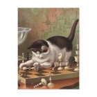 Schachkatze Postkarte