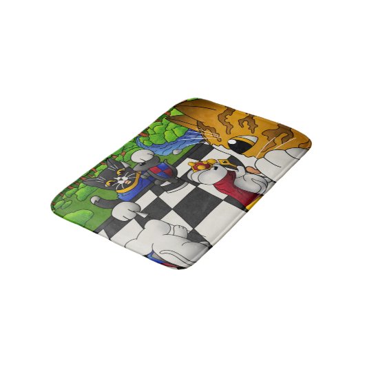 Schachkatzen im Park Badematte (Schrägansicht)